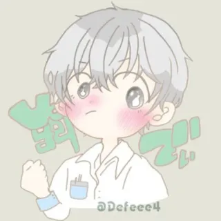 😳 ニャン です anime, manga, cute, kawaii, character, illustration telegram sticker