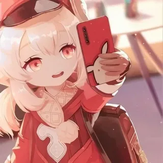 🤠 Klee Genshin Impact Klee, Genshin Impact, Anime, Videogioco, carino, Telefono, Selfie telegram sticker