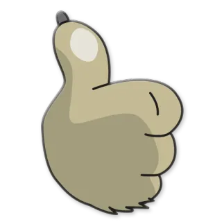 👍 Daumen hoch, Handzeichen, Zustimmung, Like, Einverständnis, Positiv telegram sticker