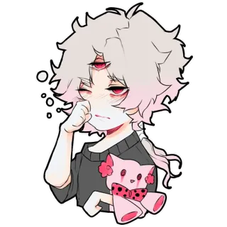 😪 Anime, Desenho animado, Sonolento, Cansado, Personagem, Arte telegram sticker