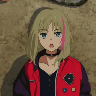 📕 Anime, Mädchen, blonde Haare, Cartoon, Figur telegram sticker