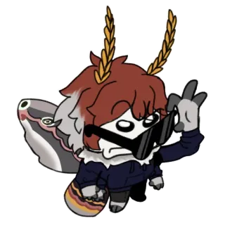 🤨 การ์ตูน, ตัวละคร, นิ้วกลาง, หยาบคาย telegram sticker