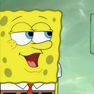 😏 Spongebob สพันจ์บ็อบ, การ์ตูน, สีเหลือง, สแควร์แพนท์ telegram sticker