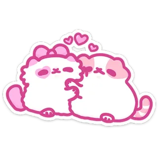 💕 kot, miłość, słodkie, różowy, zwierzęta, kawaii, serce whatsapp sticker