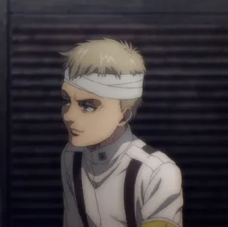 😒 Falco Grice Attack on Titan Anime, Personnage, Falco Grice, L'Attaque des Titans, Blessé, Bandages whatsapp sticker
