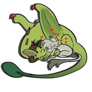 🐉 dragon, creature, animal, cute, fantasy, monster whatsapp sticker
