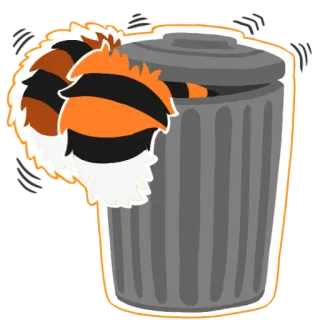 🗑 ゴミ箱, ゴミ, ごみ収集箱, ゴミ捨て場, 拒否, 不要 telegram sticker