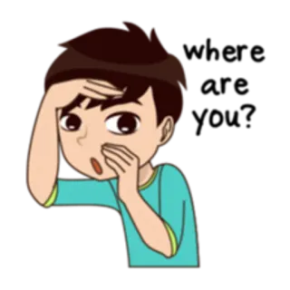 😦 漫画, 男の子, ショック, びっくり, キャラクター, アニメ telegram sticker