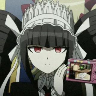 🃏 Celestia Ludenberg Danganronpa Anime, Danganronpa, Celestia Ludenberg, Gótico, Câmera, Personagem telegram sticker