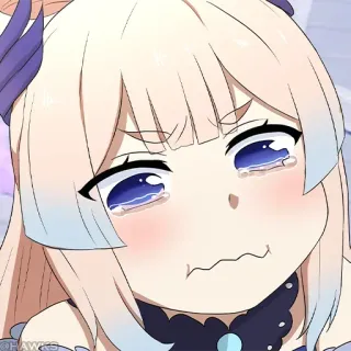 💠 Sangonomiya Kokomi Genshin Impact аниме, плачет, грустно, Кокоми, Genshin Impact, персонаж, женский telegram sticker