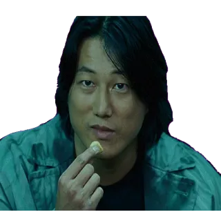 😮 Sung Kang, Han, Essen, Snack, Schauspieler, Promi telegram sticker