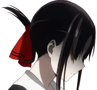😞 Kaguya Shinomiya Kaguya-sama: Love Is War アニメ, キャラクター, 女性, 四宮かぐや, かぐや様, かぐや様は告らせたい, 制服 telegram sticker