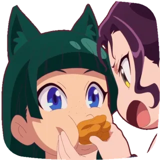 😋 アニメ, 食べる, 漫画, スナック, 女の子, 可愛い telegram sticker