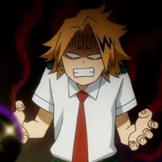 ⚡️ Denki Kaminari My Hero Academia Anime, Manga, My Hero Academia, Denki Kaminari, Electricidad, Superpoder whatsapp sticker