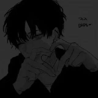 ⬛ ㅋㅋ 
DIDIM 动漫, 男孩, 心, 悲伤, 黑暗 telegram sticker