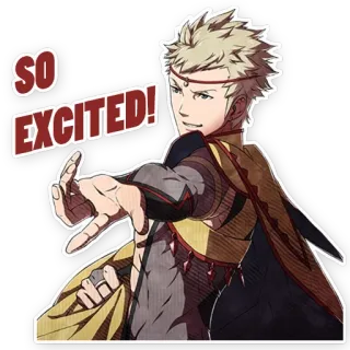 ✋ SO EXCITED! podekscytowany, świętowanie, szczęśliwy, radosny, postać telegram sticker