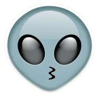 👽 Инопланетянин, Эмодзи, Лицо, Милый, Мультфильм, Стикер telegram sticker