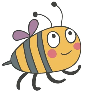 🐝 벌, 동물, 만화, 곤충, 귀여운, 자연 telegram sticker