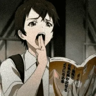 ⛓ ようになっている世界にいる Anime, Junge, Lesen, Manga, offener Mund telegram sticker