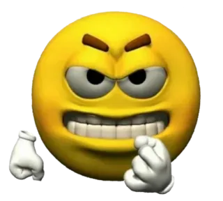 🤬 Emoji, zły, sfrustrowany, żółty telegram sticker