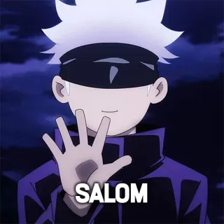 👋 SALOM Anime, Dessin animé, Salutation, Salom, Bonjour, Ouzbek telegram sticker