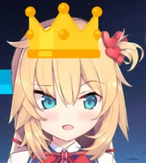 😏 Anime, Mädchen, Krone, Kawaii, Süß telegram sticker