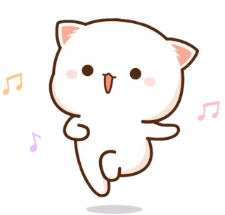 ✨ mèo, nhảy, dễ thương, kawaii, âm nhạc, vui vẻ telegram sticker