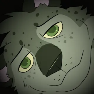 🥴 leopard, kreskówka, zwierzę, postać, ilustracja, ssak telegram sticker