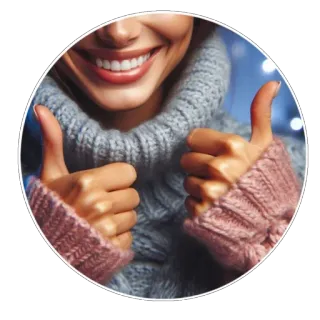 👍 Thích, Áo len, Tích cực, Vui vẻ, Chấp thuận whatsapp sticker