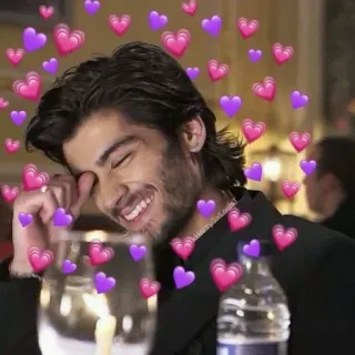 ➖ Zayn Malik 愛, ハート, 笑顔, ポップ歌手, ゼイン・マリク, 歌手, 幸せ telegram sticker