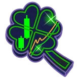 ๐ shamrock, clover, lucky, trading, stocks, finance, candlestick chart, growth, investment, success whatsapp sticker