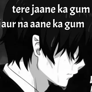 🥲 tere jaane ka gum
aur na aane ka gum anime, sad, crying, tears, monochrome telegram sticker