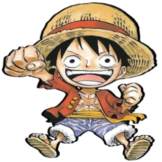 😁 Monkey D. Luffy One Piece Anime, Manga, One Piece, Luffy, Cappello di paglia, Pirata, Cartone animato telegram sticker