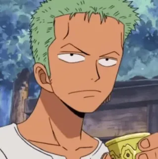 🪐 Zoro One Piece Аниме, Ван Пис, Зоро, Ророноа Зоро, Пират, Мечник, Зеленые Волосы telegram sticker
