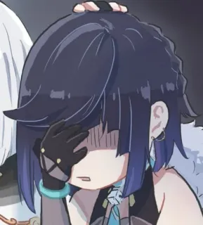 🤦‍♀ Yelan Genshin Impact 动漫, 夜兰, 原神, 游戏, 角色 telegram sticker