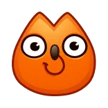 🙂 laranja, desenho animado, adesivo, rosto, personagem, fofo whatsapp sticker