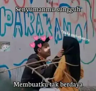 ❤ Senyumanmu sungguh
*Baka onii-chan > <
Membuatku tak berdaya telegram sticker