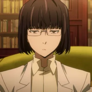 ☄ Akiko Yosano Bungo Stray Dogs Anime, Manga, Personaje, Mujer, Gafas, Bungo Stray Dogs whatsapp sticker