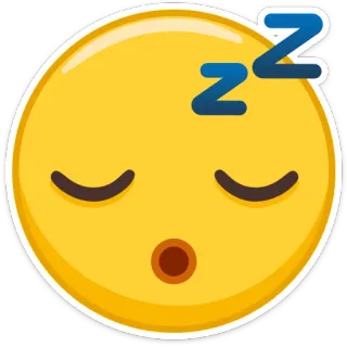 😴 emoji, slaap, slapen, zzz, moe, gezicht telegram sticker