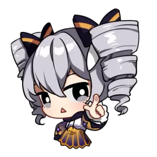 ☝️ anime, chibi, kawaii, character, cute, illustration telegram sticker