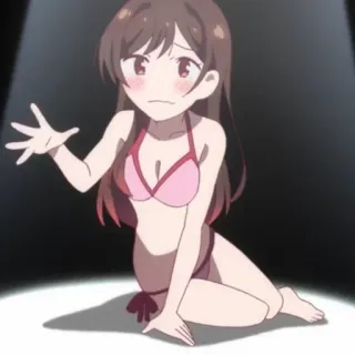 ❤️ Anime, Bikini, Fille, Mignon whatsapp sticker