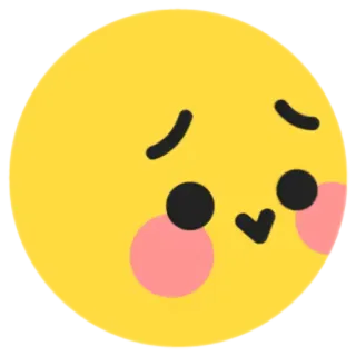 ☺️ emoji, triste, rosto, expressão, amarelo whatsapp sticker