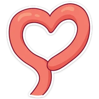 ❤ 하트, 사랑, 발렌타인데이, 로맨스, 분홍색, 스티커 telegram sticker