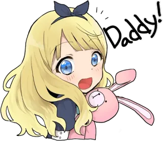 A little girl Sticker (Alice) ENG :: @line_stickers telegram stickers
