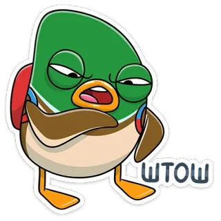 😤 ШТОШ anatra, cartone animato, slang, russo whatsapp sticker