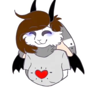 😊 cute, cartoon, character, heart, anthropomorphic whatsapp sticker
