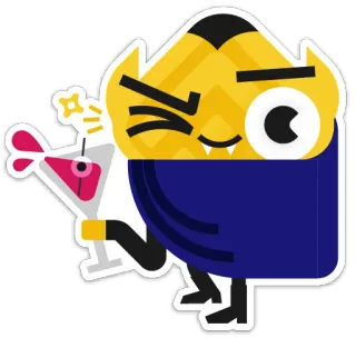 🧛‍♀️ sushi, cocktail, funny, kawaii, drink, cartoon telegram sticker