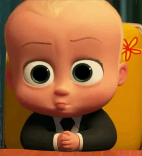🙁 Boss Baby The Boss Baby Cartoon, Baby, Anzug, Animation, Figur whatsapp sticker