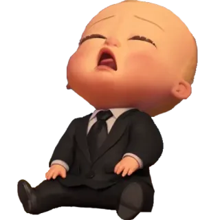 😴 Boss Baby The Boss Baby bébé, costume, boss, dessin animé, personnage de film, animé telegram sticker
