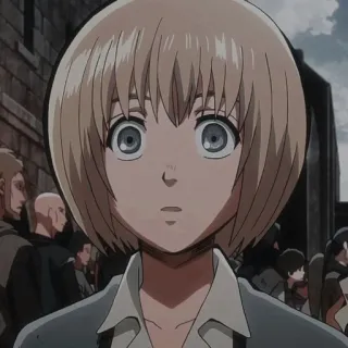 ❤️ Armin Arlert Attack on Titan Anime, Personaje, Armin Arlert, Ataque a los Titanes, Manga, Animación japonesa telegram sticker